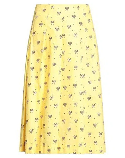 Vivetta Woman Midi Skirt Yellow Size 2 Cotton