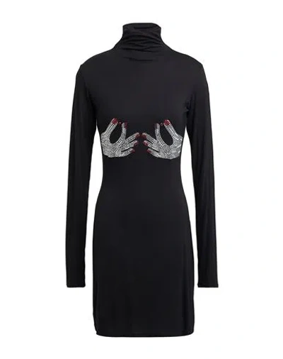 Vivetta Woman Mini Dress Black Size M Viscose, Elastane