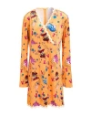 Vivetta Woman Mini Dress Orange Size 2 Polyester, Elastane