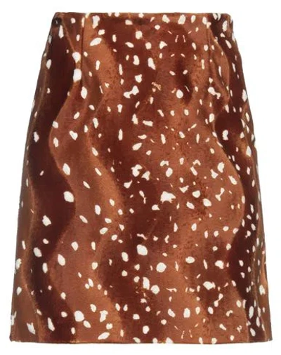 Vivetta Woman Mini Skirt Camel Size 2 Polyester