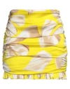 Vivetta Woman Mini Skirt Yellow Size 8 Viscose, Elastane In Yellow