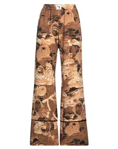 Vivetta Woman Pants Brown Size 4 Polyester, Elastane