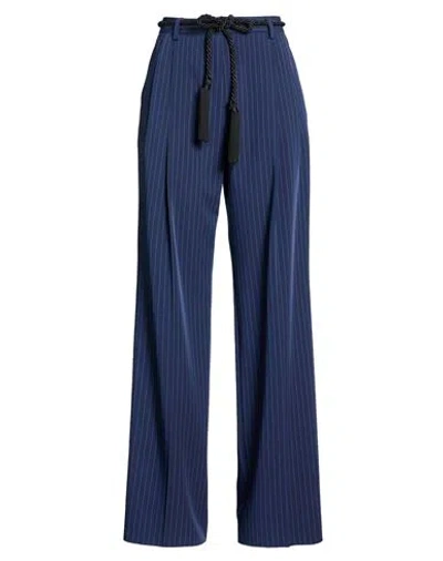 Vivetta Woman Pants Navy Size 10 Polyester, Elastane, Viscose In Blue