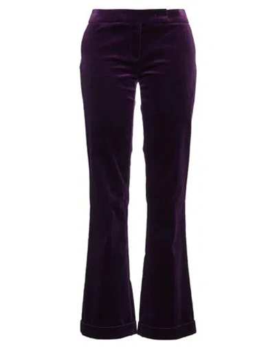 Vivetta Woman Pants Purple Size 8 Cotton, Elastane