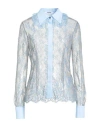 Vivetta Woman Shirt Sky Blue Size 8 Polyamide, Cotton In Multi