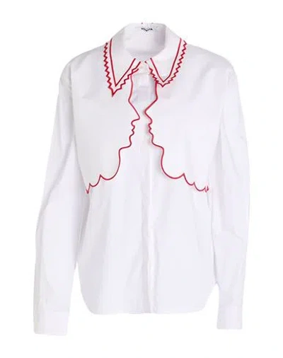 Vivetta Woman Shirt White Size 6 Cotton, Elastane