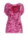 Vivetta Woman Sweater Fuchsia Size Onesize Viscose, Polyester, Polyamide In Pink