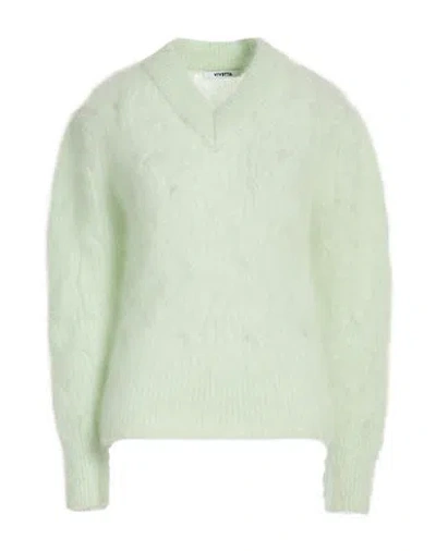 Vivetta Woman Sweater Light Green Size L Mohair Wool, Polyamide, Elastane