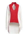 Vivetta Woman Sweater Red Size M Wool, Acrylic In Red