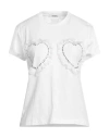 Vivetta Woman T-shirt White Size S Cotton, Polyamide, Glass