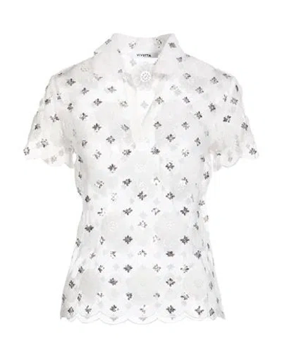 Vivetta Woman Top White Size 8 Polyester