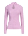 Vivetta Woman Turtleneck Lilac Size S Wool, Acrylic In Pink