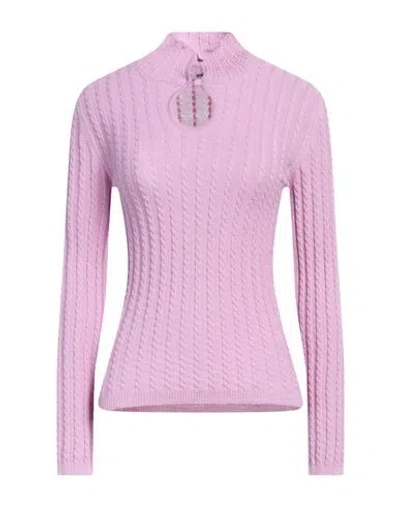 Vivetta Woman Turtleneck Lilac Size S Wool, Acrylic In Pink