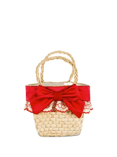 Vivetta Kids' Woven Bow Bag