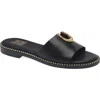 Vivi Blu Acacia Slide Sandal In Black