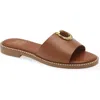 Vivi Blu Acacia Slide Sandal In Brown