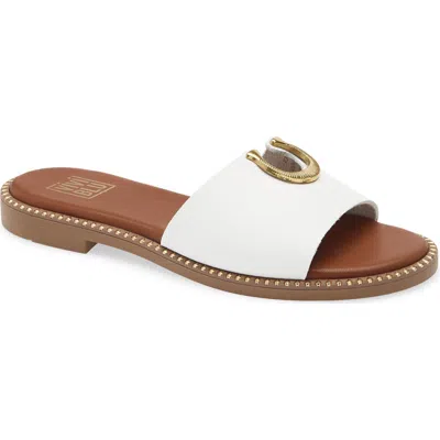 Vivi Blu Acacia Slide Sandal In White