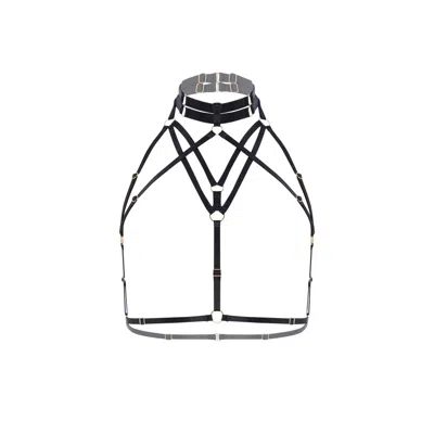 Vivi Leigh London Women's Black Elastic Harness Top