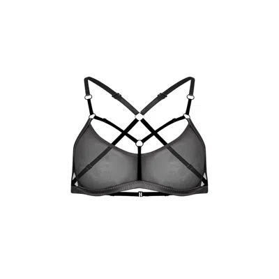Vivi Leigh London Women's Luxury Mesh Bralette-black