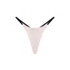 Vivi Leigh London Women's Pink / Purple Blush Pink Silk Jersey Thong In Pink/purple