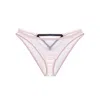 Vivi Leigh London Women's Pink / Purple Mesh Cut-out Briefs - Blush Pink In Pink/purple