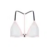Vivi Leigh London Women's Pink / Purple Soft Mesh Triangle Bralette-blush Pink In Pink/purple