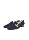 Viviamos Women's Sofia Suede Loafers In Black In Black