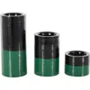 Vivian Lune Home 3-piece Metal Candleholder Set In Green