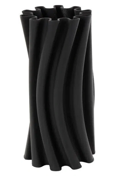 Vivian Lune Home Black Ceramic Vase