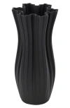 Vivian Lune Home Ceramic Vase In Black