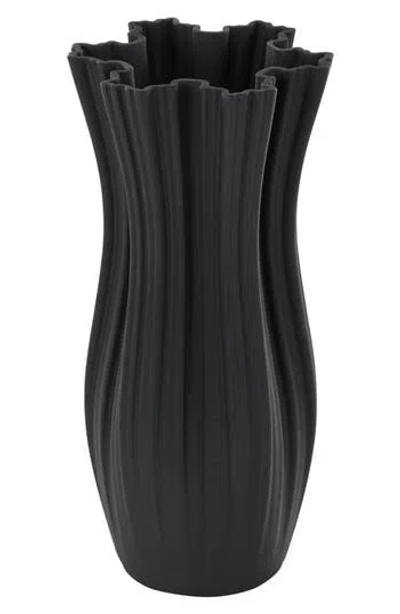 Vivian Lune Home Ceramic Vase In Black