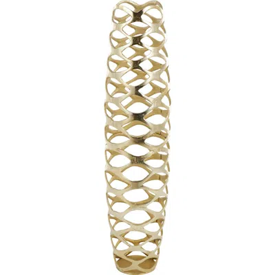 Vivian Lune Home Geometric Tall Vase In Gold