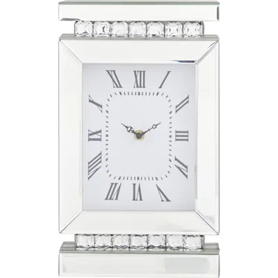 Vivian Lune Home Glam Silver Glass Clock