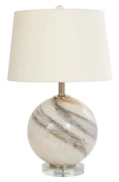 Vivian Lune Home Glass Accent Lamp In Gray