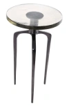 VIVIAN LUNE HOME GLASS TOP ACCENT TABLE