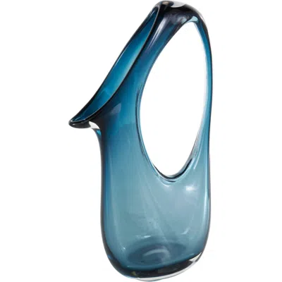 Vivian Lune Home Glass Vase In Blue