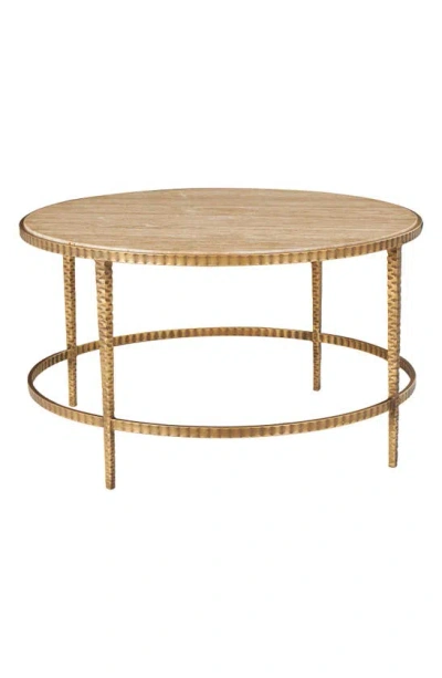 Vivian Lune Home Gold Marble Round Coffee Table