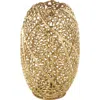 Vivian Lune Home Golden Metal Vase In Gold