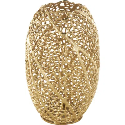 Vivian Lune Home Golden Metal Vase