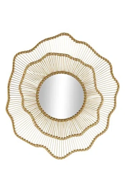 Vivian Lune Home Layered Sunray Wall Mirror In Gold