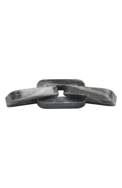 Vivian Lune Home Marble Chain Sculpture In Gray