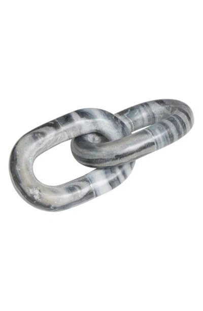 Vivian Lune Home Marble Chain Sculpture In Gray