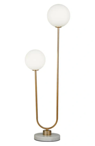 Vivian Lune Home Marble Double Orb Table Lamp In Gold