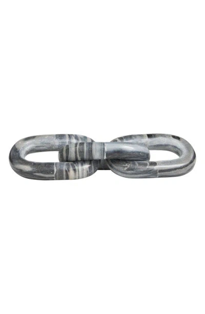 Vivian Lune Home Marble Rope Sculpture In Gray