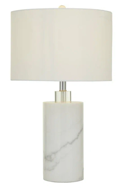 Vivian Lune Home Marble Table Lamp In White