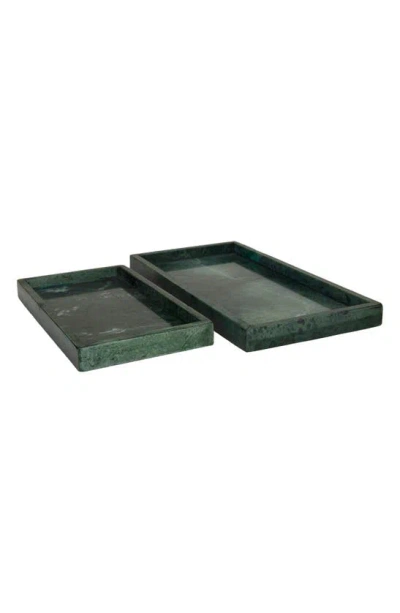 Vivian Lune Home Marble Tray In Green