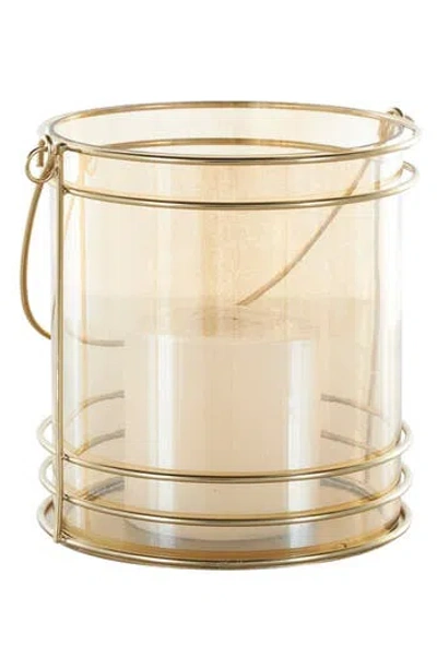 Vivian Lune Home Metal Candle Lantern In Gold