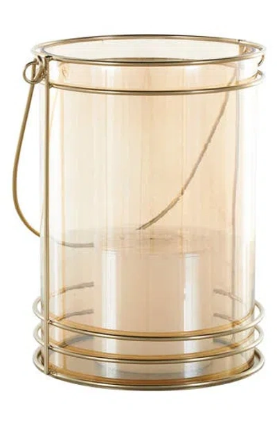 Vivian Lune Home Metal Candle Lantern In Gold
