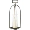 Vivian Lune Home Metal Candle Lantern In Silver