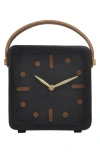 Vivian Lune Home Modern Black Metal Clock In Black